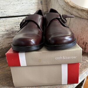Croft and Barrow NWT Jolie Brown Leather Woman’s Slip On Buckle Shoes Size 7.5 M